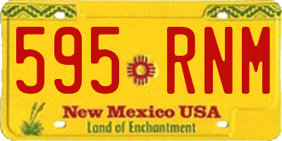NM license plate 595RNM