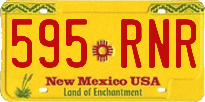 NM license plate 595RNR