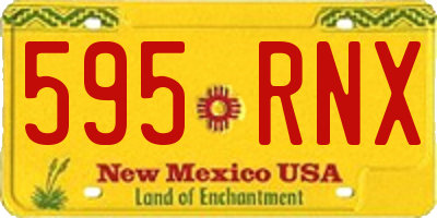 NM license plate 595RNX
