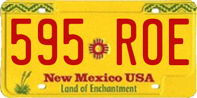 NM license plate 595ROE