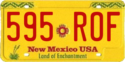 NM license plate 595ROF
