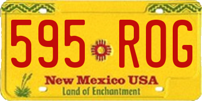 NM license plate 595ROG