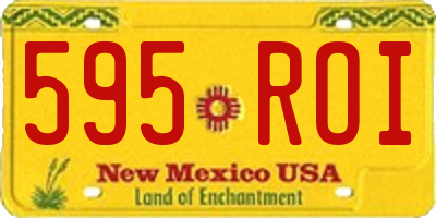 NM license plate 595ROI