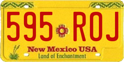 NM license plate 595ROJ