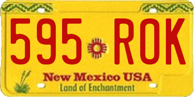 NM license plate 595ROK
