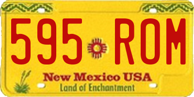 NM license plate 595ROM