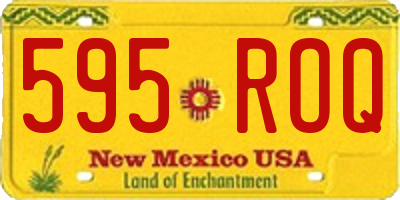 NM license plate 595ROQ