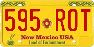 NM license plate 595ROT