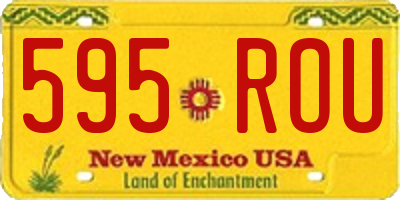 NM license plate 595ROU