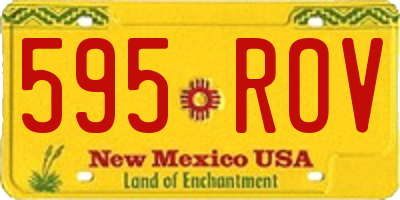NM license plate 595ROV