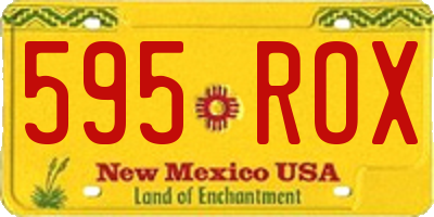 NM license plate 595ROX