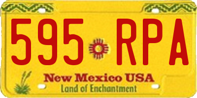 NM license plate 595RPA