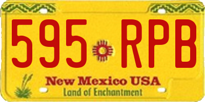 NM license plate 595RPB