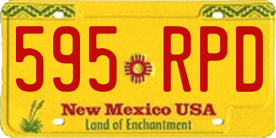 NM license plate 595RPD