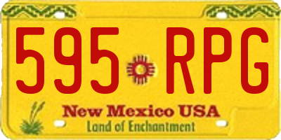 NM license plate 595RPG
