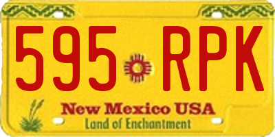 NM license plate 595RPK