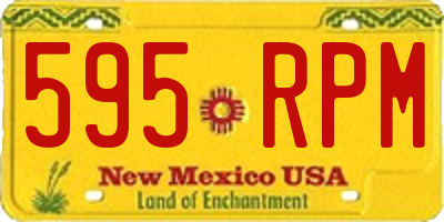NM license plate 595RPM