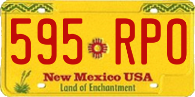 NM license plate 595RPO