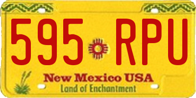 NM license plate 595RPU