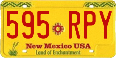 NM license plate 595RPY