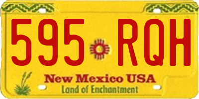 NM license plate 595RQH