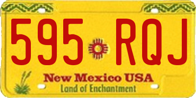 NM license plate 595RQJ