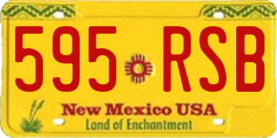 NM license plate 595RSB