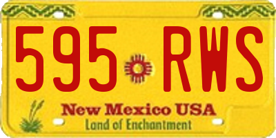 NM license plate 595RWS