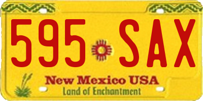 NM license plate 595SAX