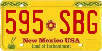 NM license plate 595SBG