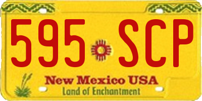 NM license plate 595SCP