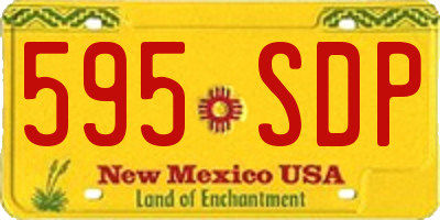 NM license plate 595SDP