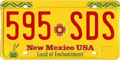 NM license plate 595SDS