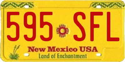 NM license plate 595SFL