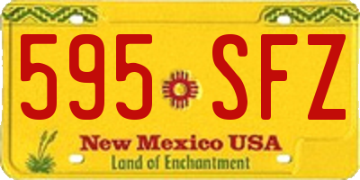 NM license plate 595SFZ