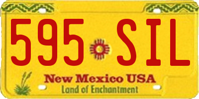 NM license plate 595SIL