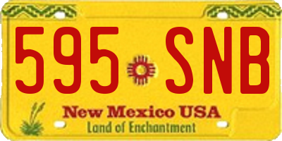 NM license plate 595SNB