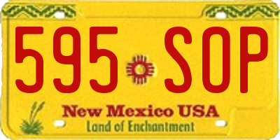 NM license plate 595SOP