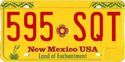 NM license plate 595SQT
