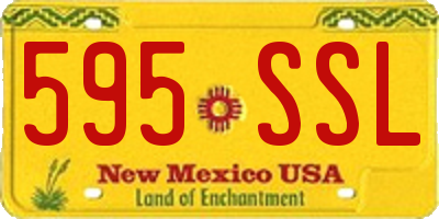 NM license plate 595SSL