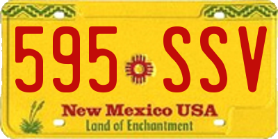 NM license plate 595SSV