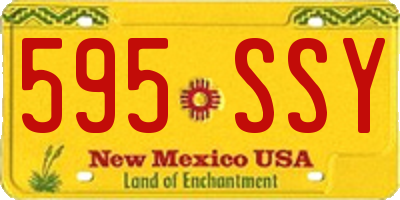 NM license plate 595SSY