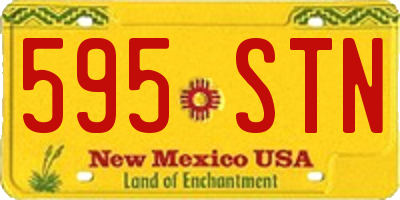 NM license plate 595STN