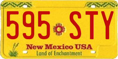 NM license plate 595STY