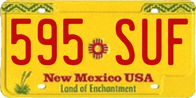 NM license plate 595SUF