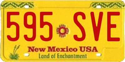 NM license plate 595SVE