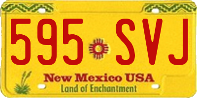 NM license plate 595SVJ