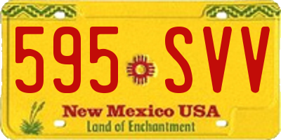 NM license plate 595SVV