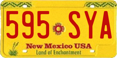NM license plate 595SYA
