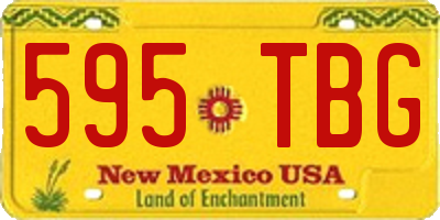 NM license plate 595TBG